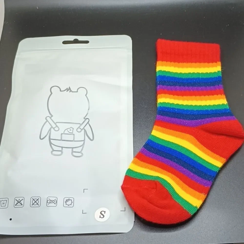 TODDLER rainbow tube socks